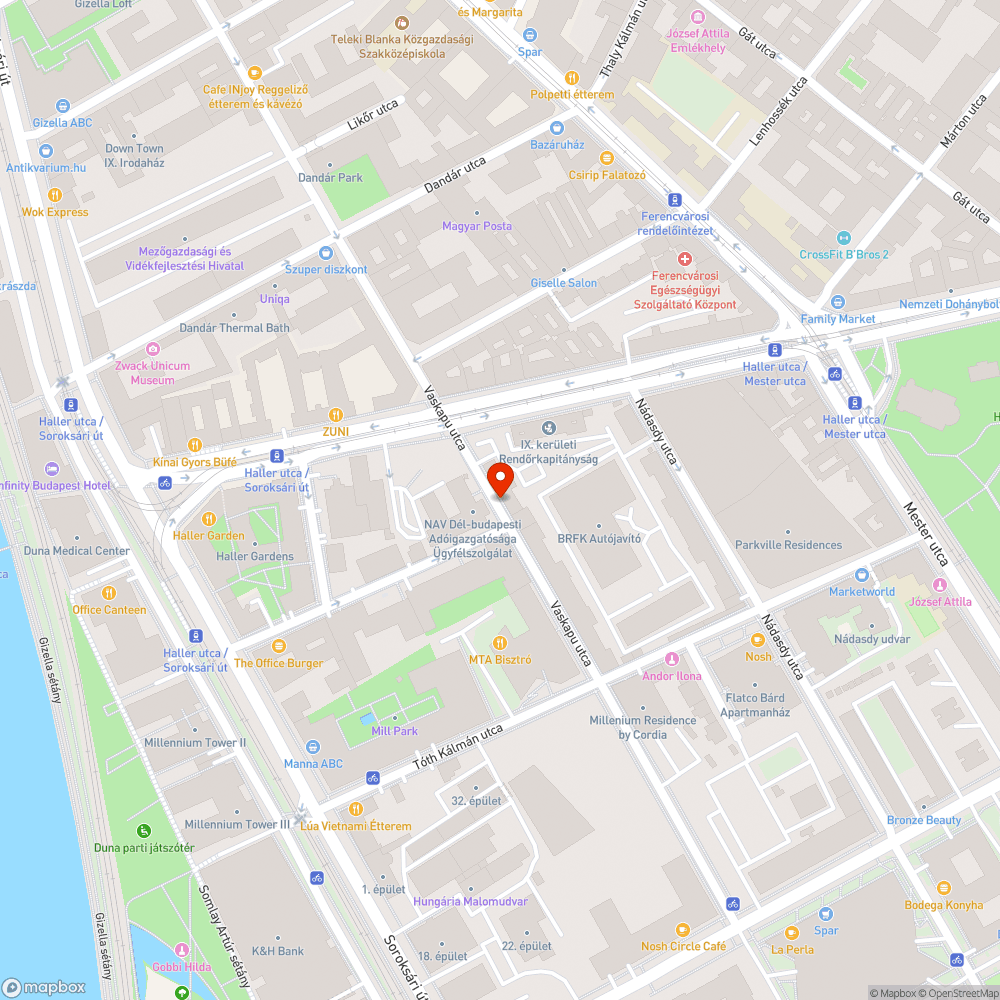 Törött sarok bejelentés helye