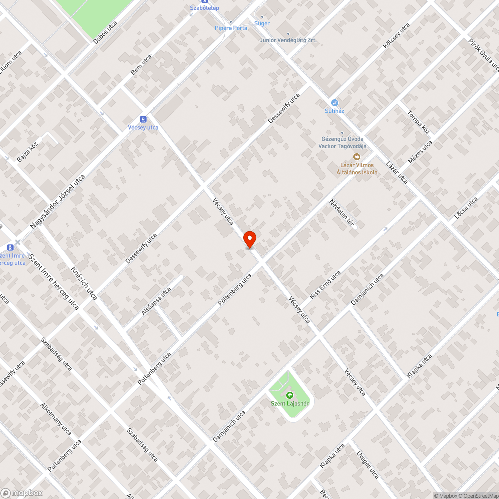 Tisztítandó csatornanyílás 1. bejelentés helye