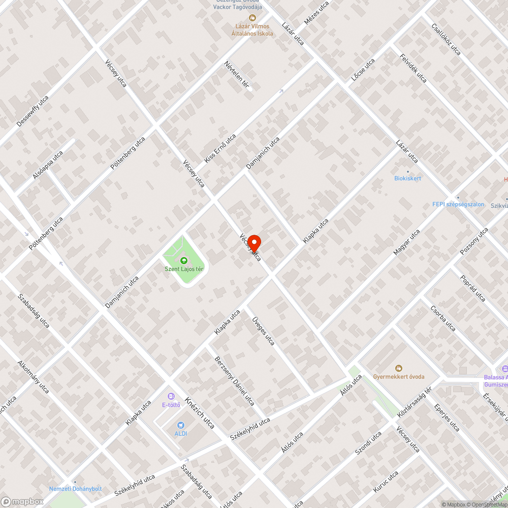 Tisztítandó csatornanyílás 2. bejelentés helye