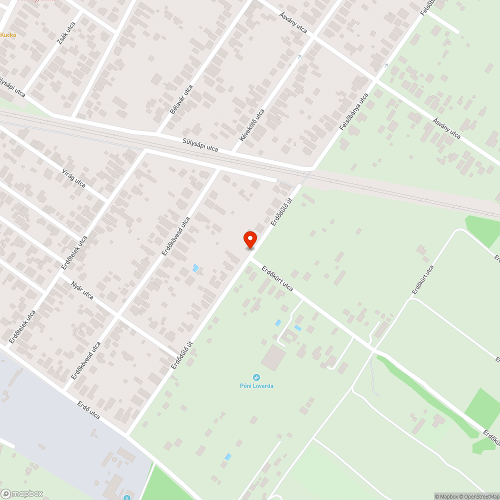 Kátyú az Erdőkürt és Erdődűlő utca sarkán bejelentés helye