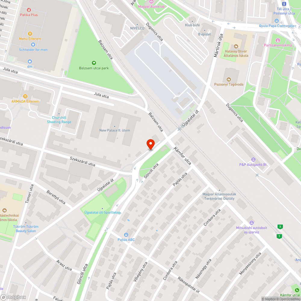 Mélyülő szélesedő úthiba bejelentés helye