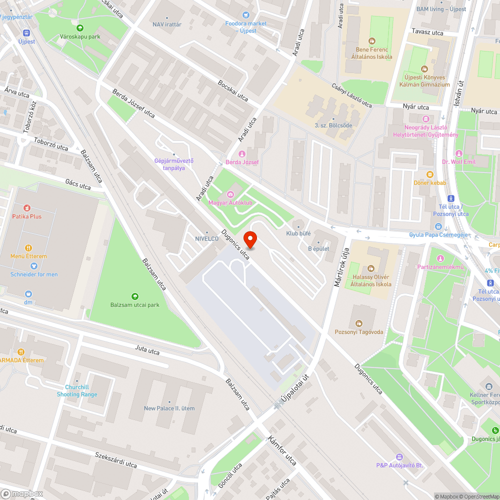 Úttesten kereszbe árok bejelentés helye