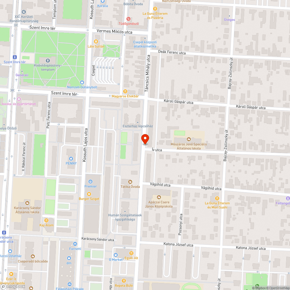 Beszakadt járda bejelentés helye