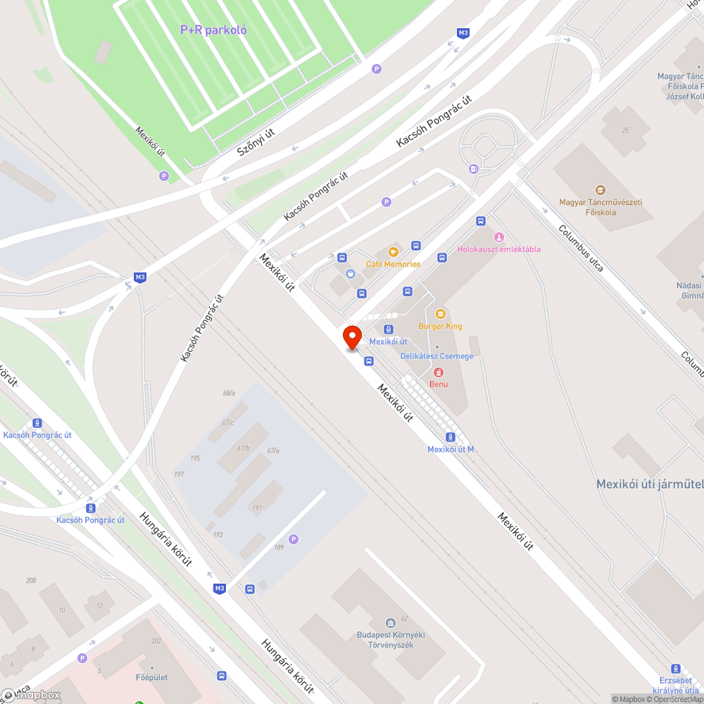 M1-es metró matricái bejelentés helye