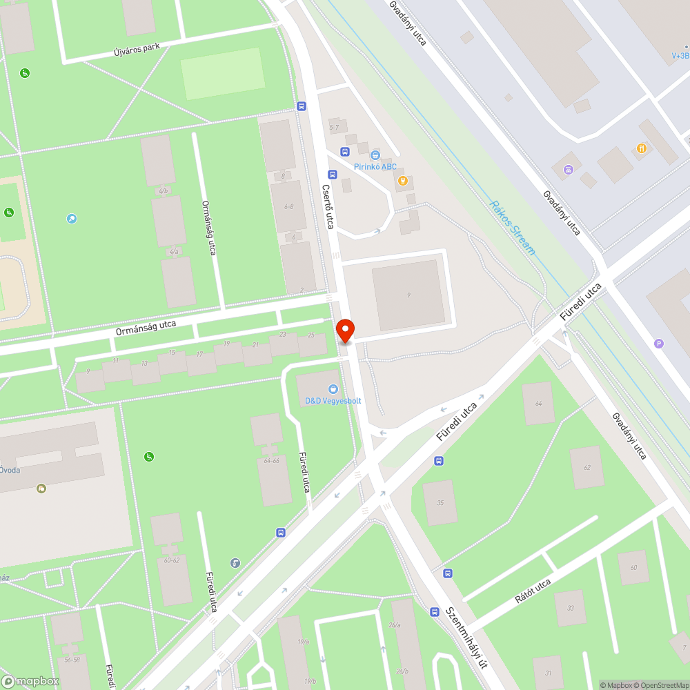 Pad kellene (Csertő utca megálló) bejelentés helye