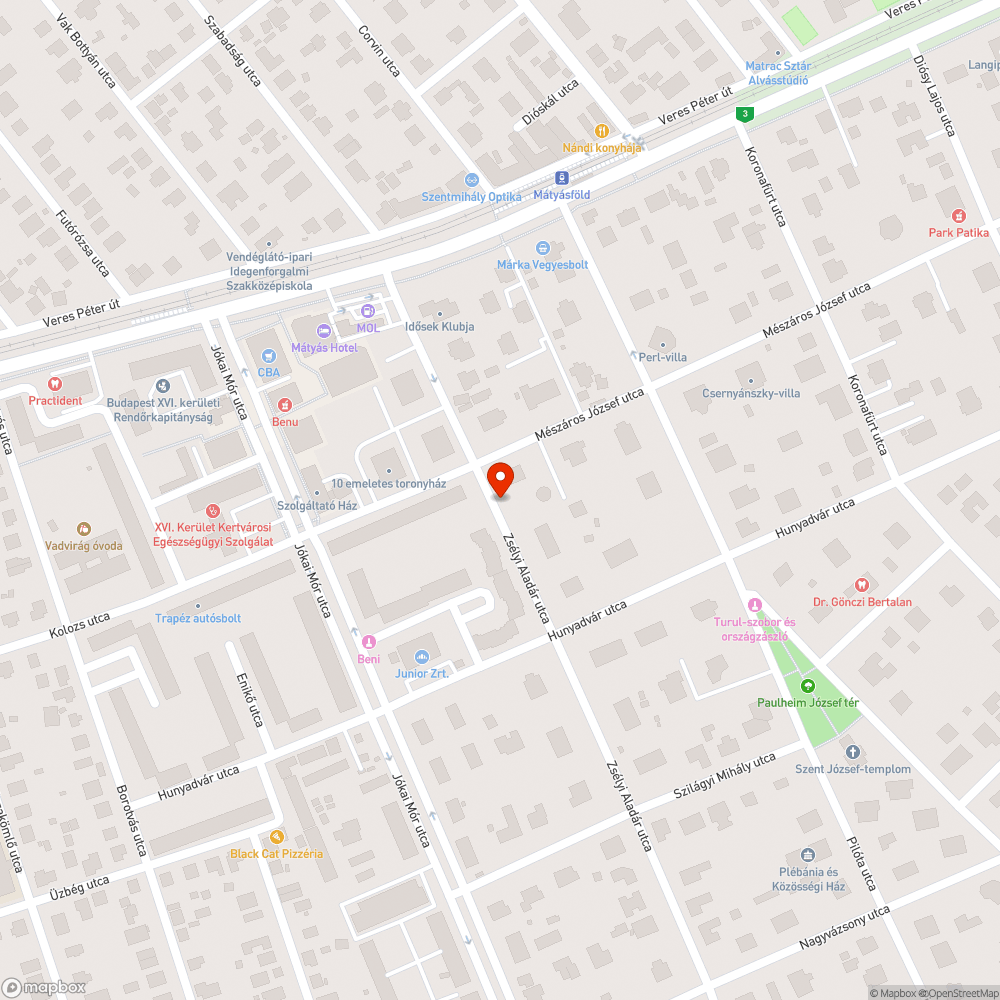 Tönkretett járda bejelentés helye