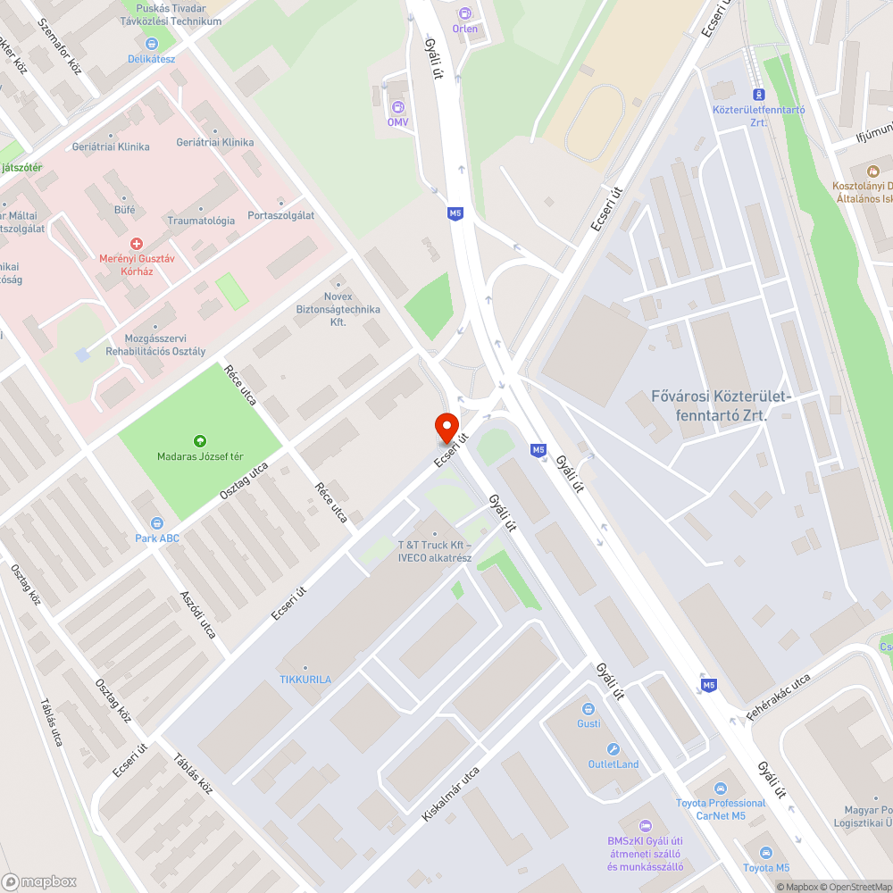 Szétverték a Gyáli úti buszmegállót bejelentés helye