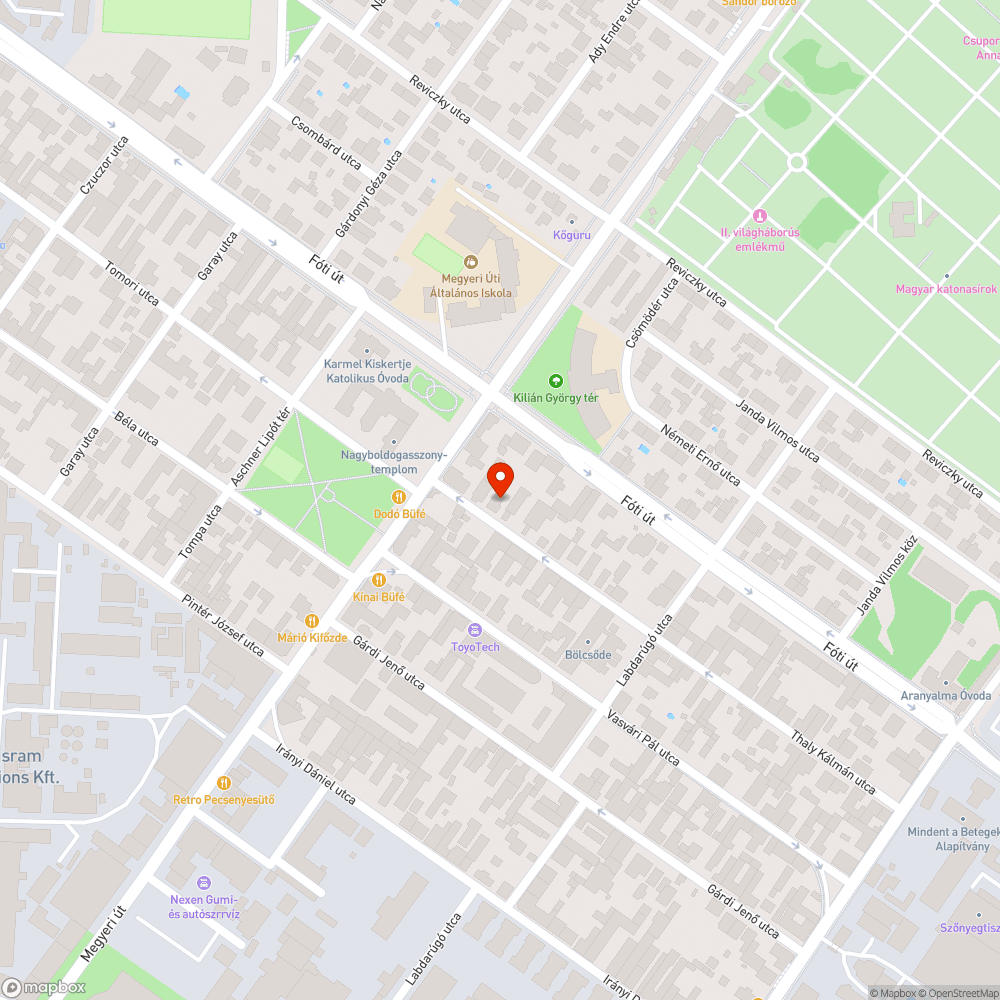 Gyalogjárdát elfoglaló tüskés bokor bejelentés helye