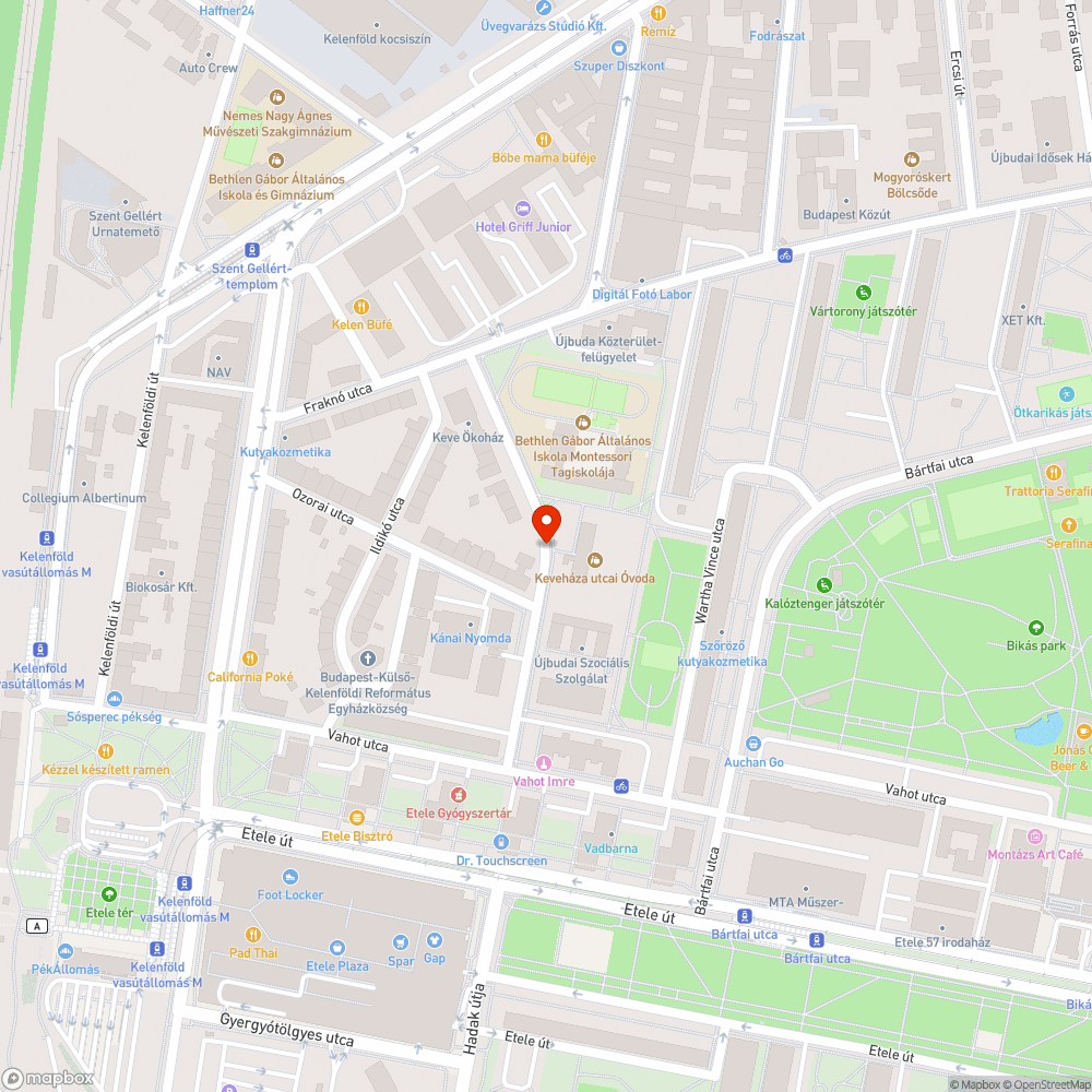 Elhagyott furgon bejelentés helye