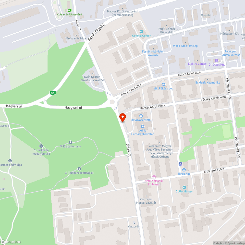 Bakonyalja - távolsági buszok bejelentés helye