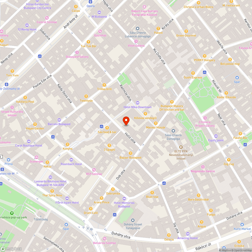 Balesetveszélyes Járda a VII. kerületi Holló utcában bejelentés helye