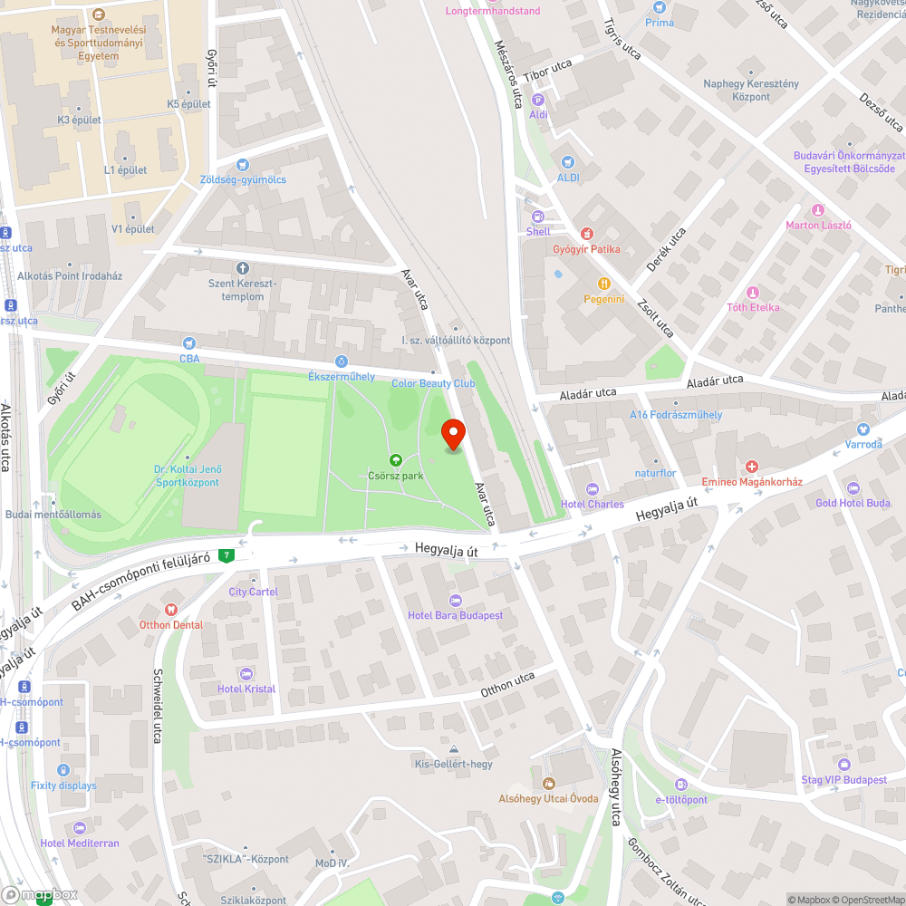 Avar u. 29-nél nem találtam meg a workout parkot bejelentés helye