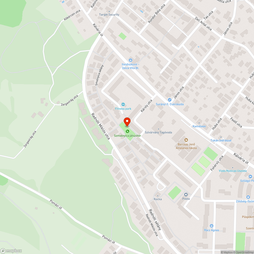 Kiszáradt fa bejelentés helye