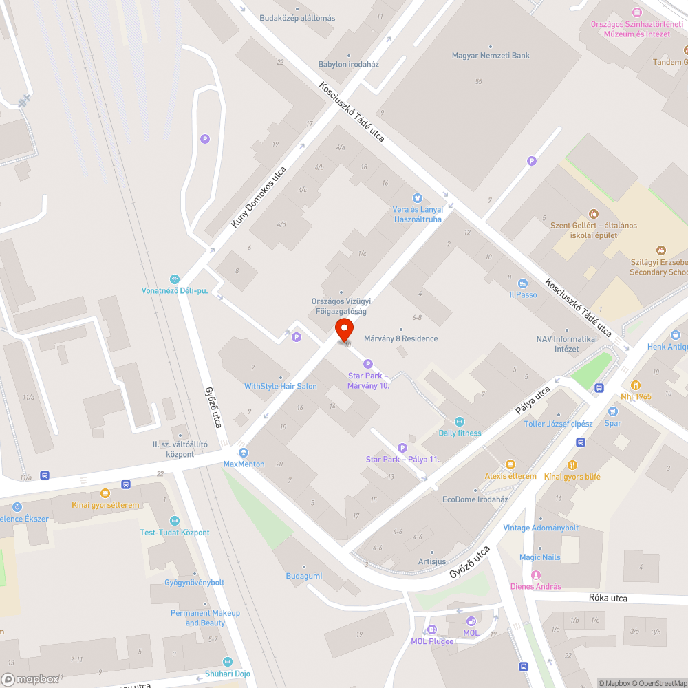 Gyomtenger a Márvány utcában bejelentés helye