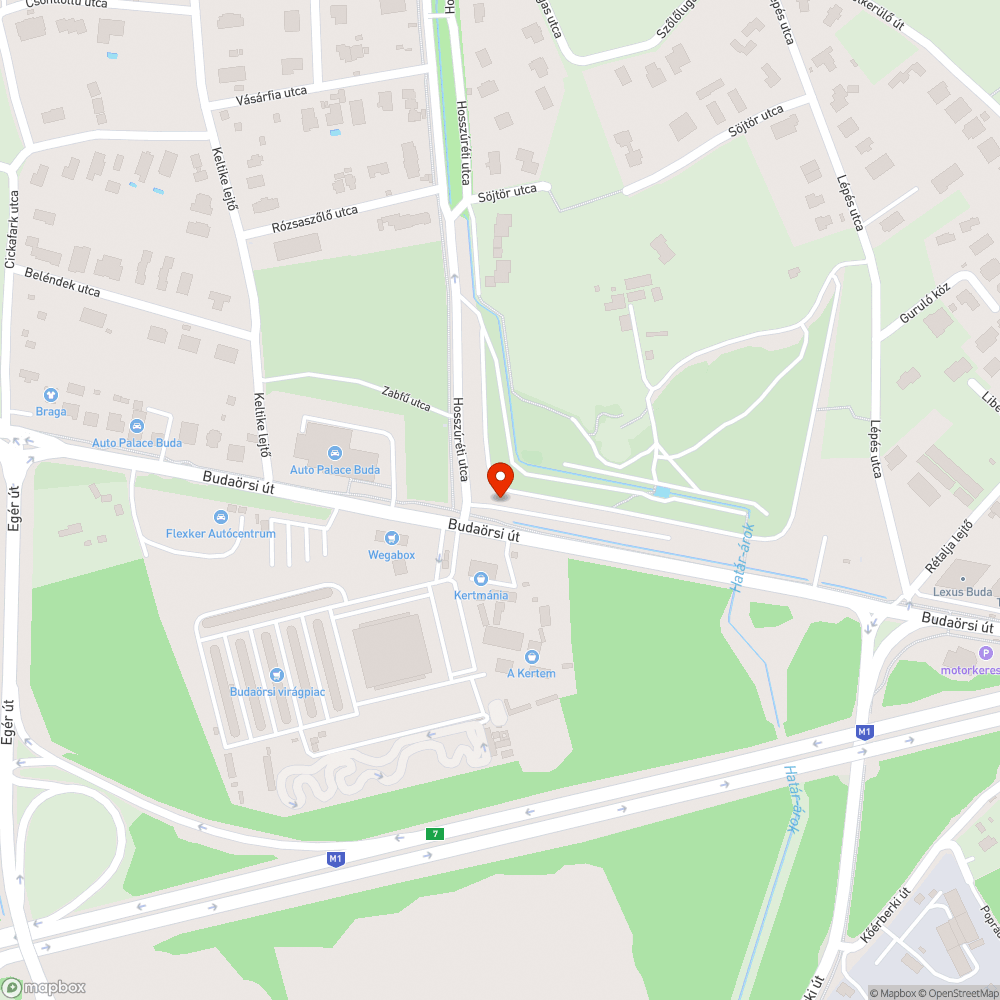 Elhagyott autó bejelentés helye