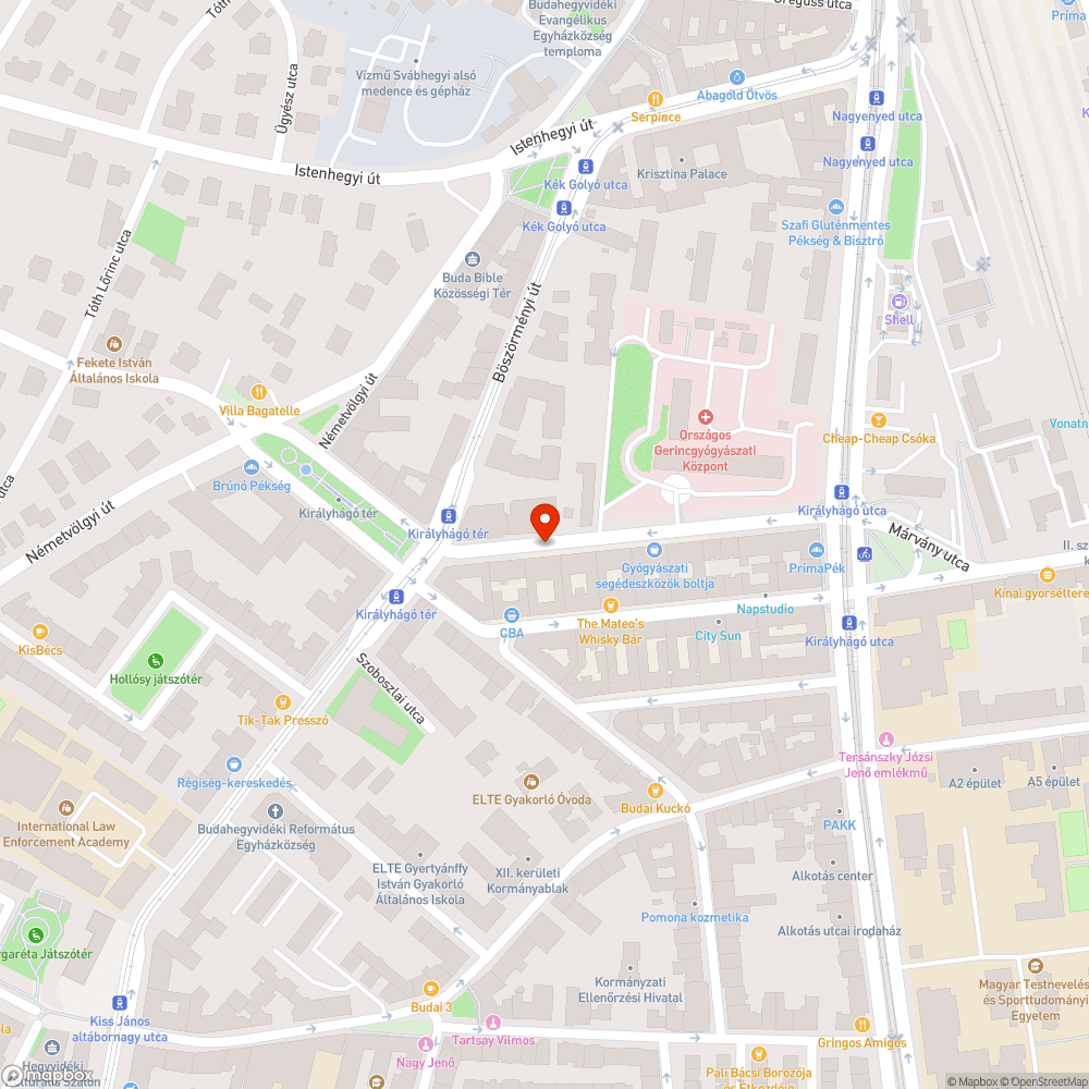 Sérült távközlési fedlap a Királyhágó utcában bejelentés helye