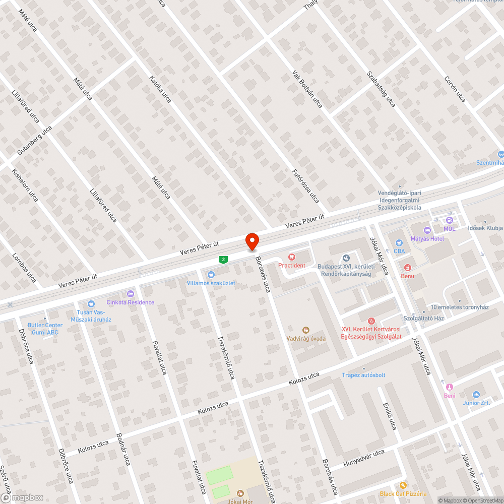 Sötét utcarész bejelentés helye