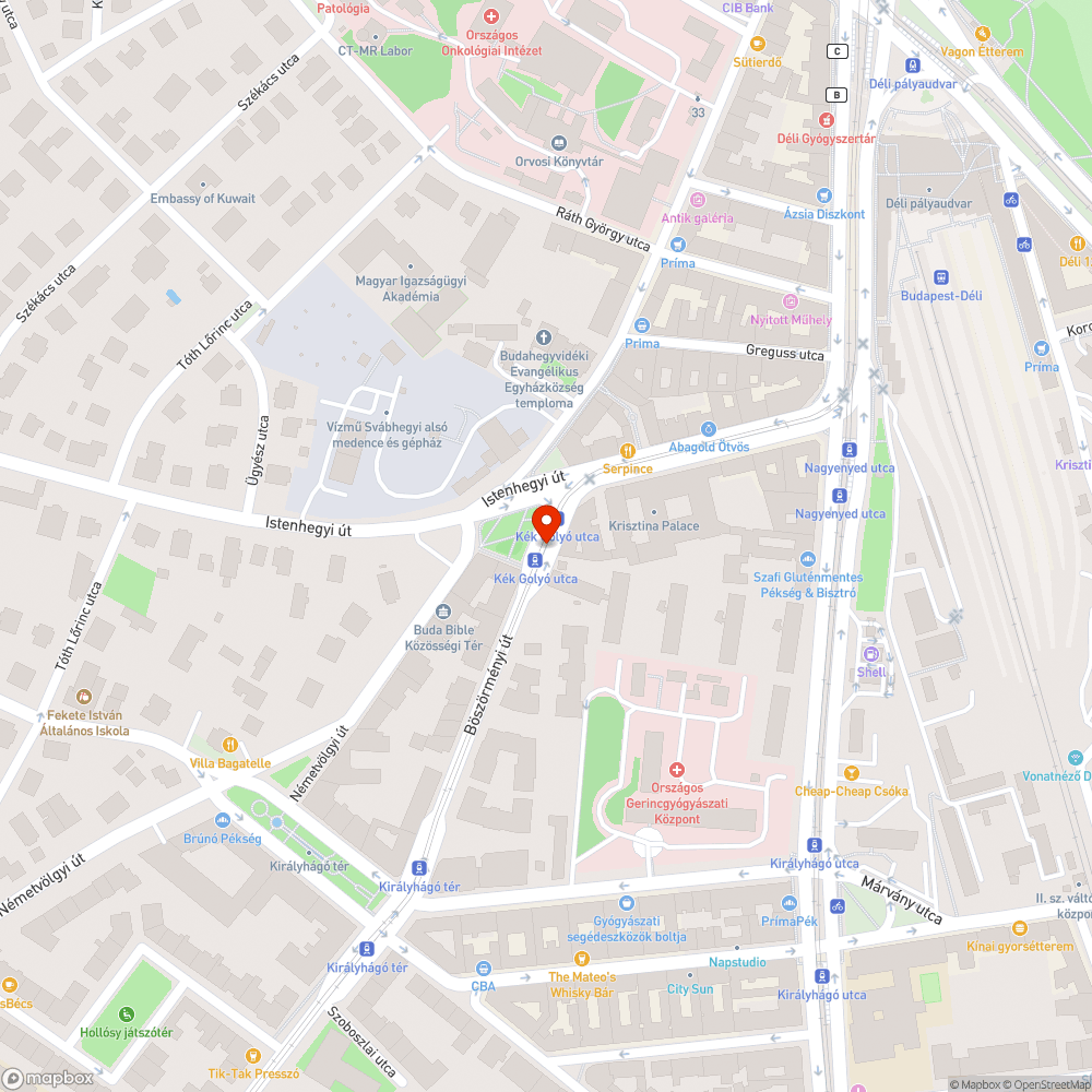 Beszakadt fedlap a Böszörményi úti villamosperonon (Kék Golyó utca) bejelentés helye