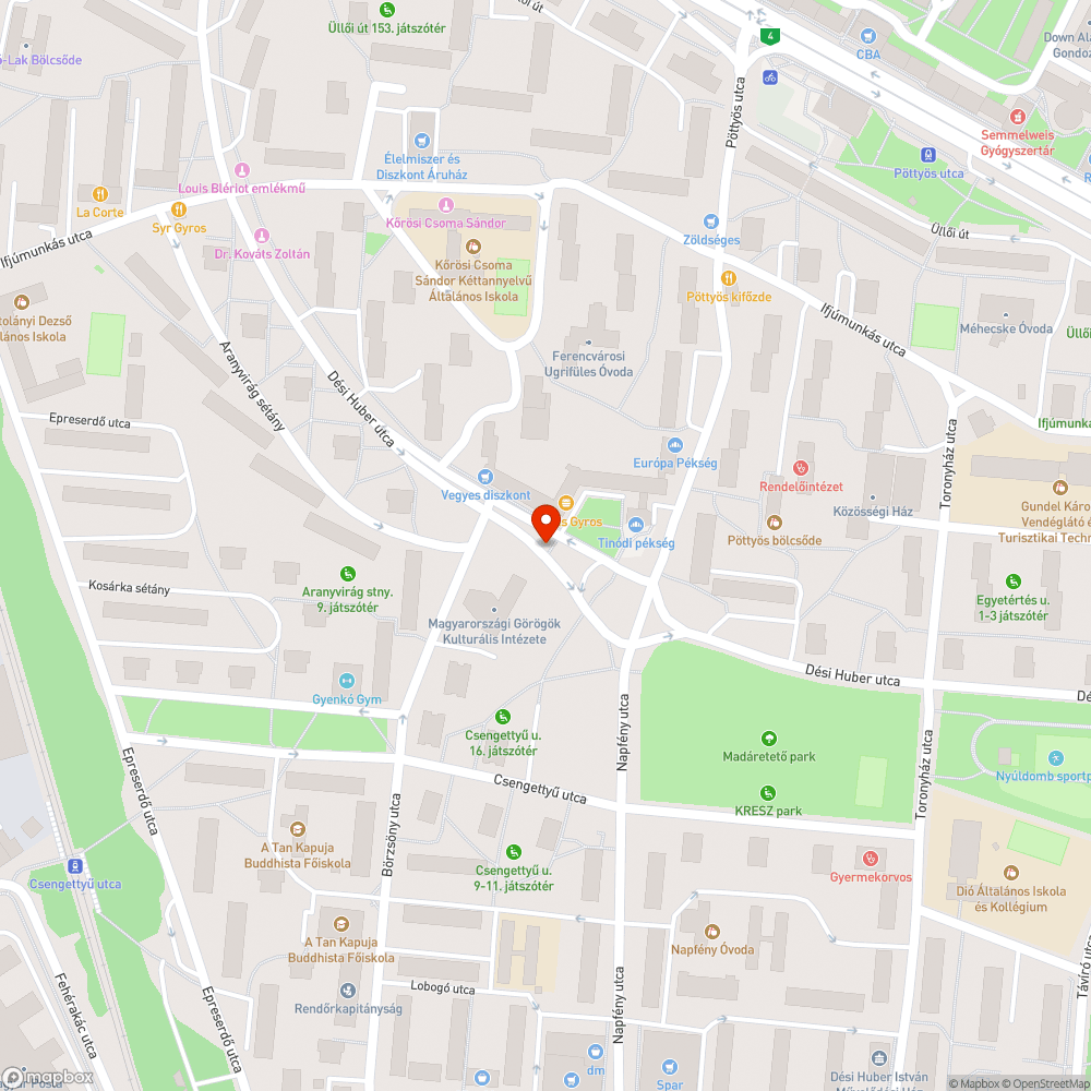 Betört üveg bejelentés helye