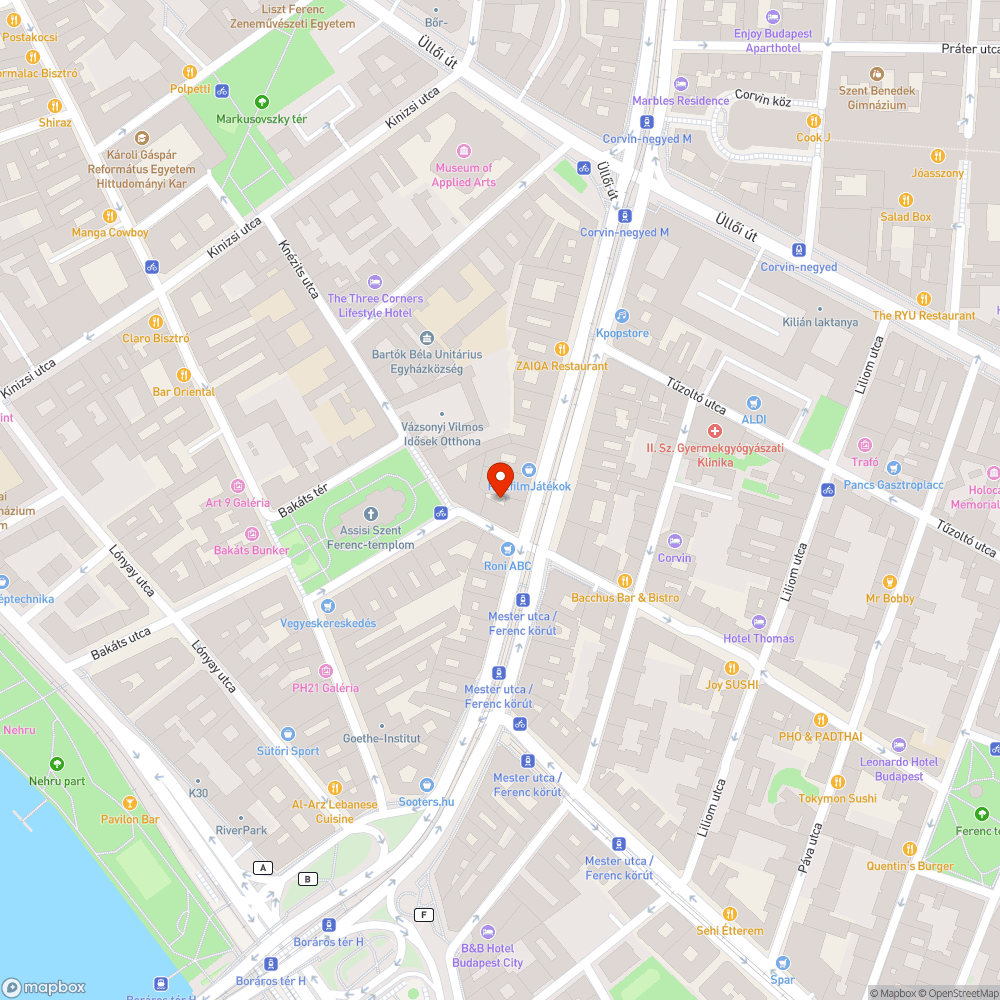 Kátyú Tompa u- Ferenc krt sarkán bejelentés helye