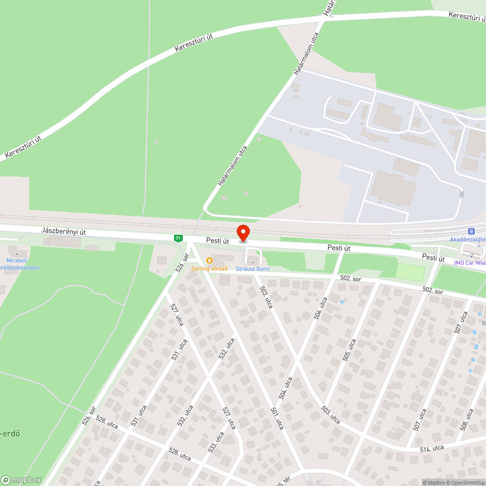 Életveszélyesen lógó faág bejelentés helye