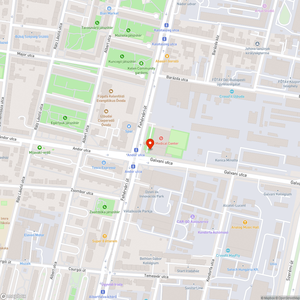 Hátra maradt buszmegálló bejelentés helye