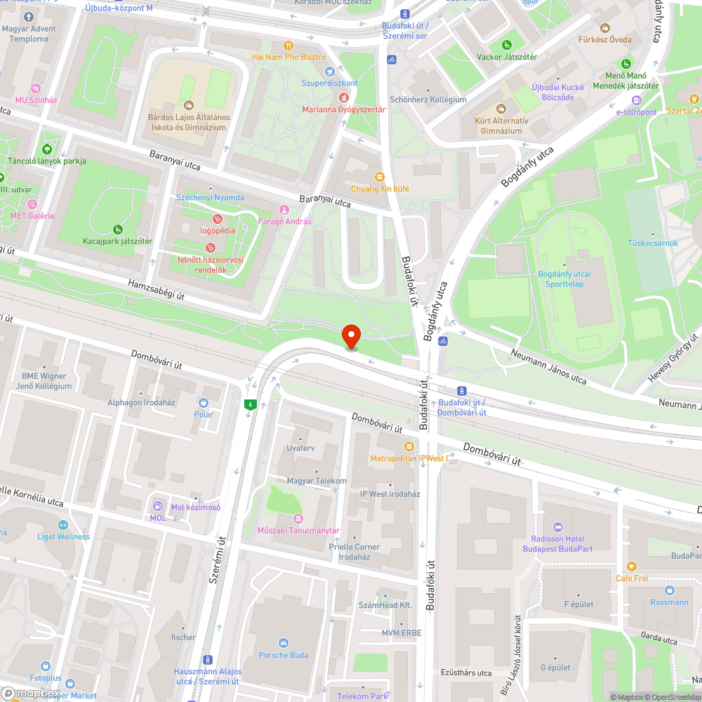 Sérült zajvédő fal bejelentés helye