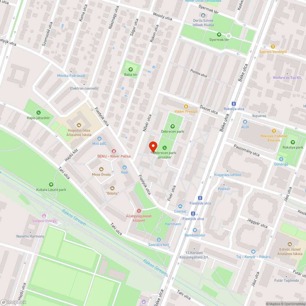 Eldugult esővízelvezető bejelentés helye