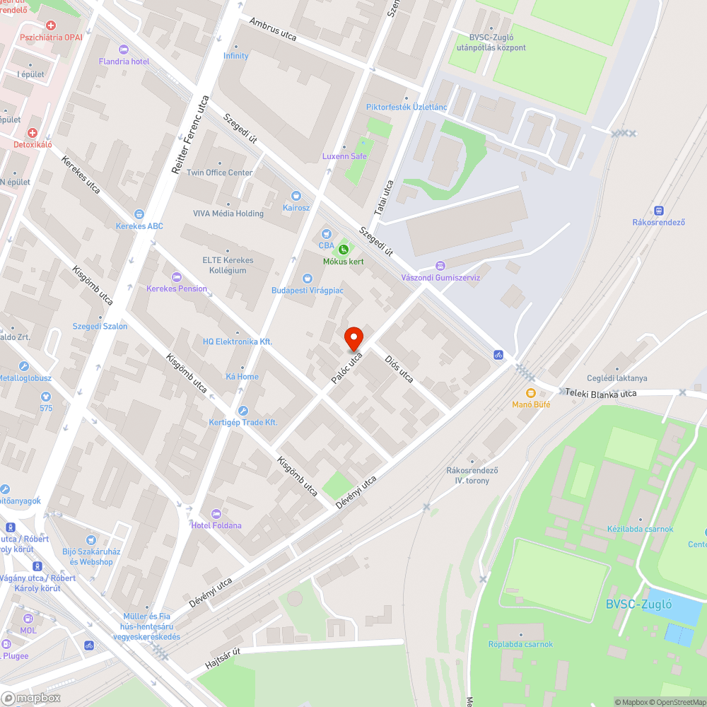 Faágak Palóc utca bejelentés helye