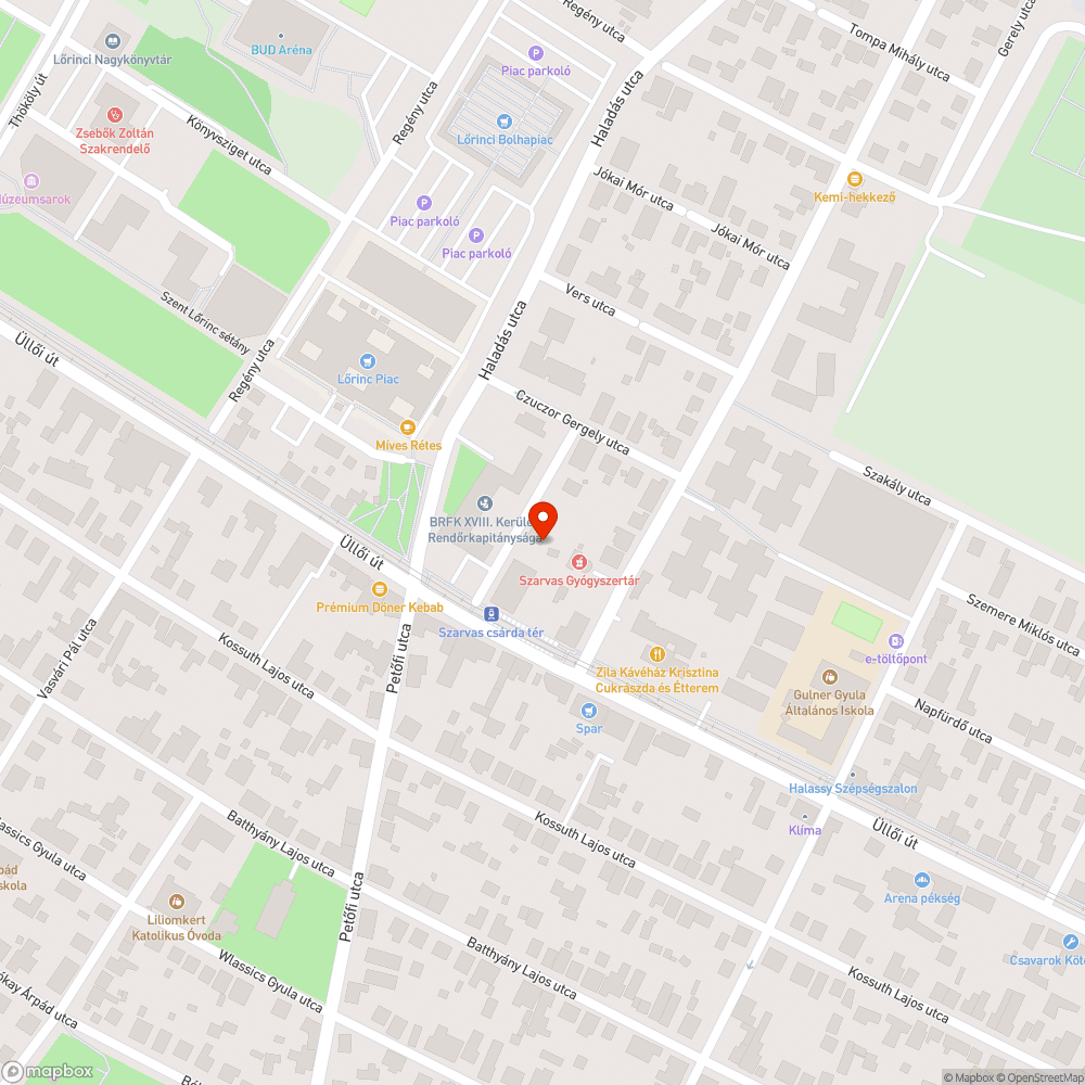 TÁBLA bejelentés helye