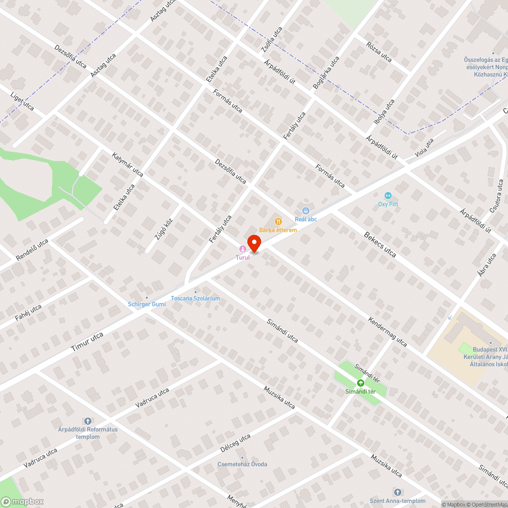 Kiszáradt fák (Timur utca) bejelentés helye