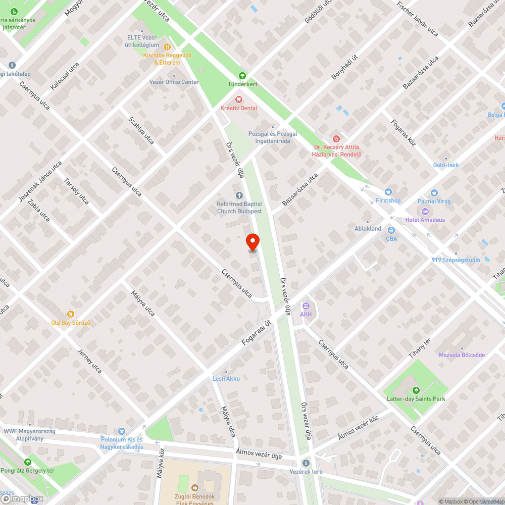 Balesetveszélyes kátyú bejelentés helye