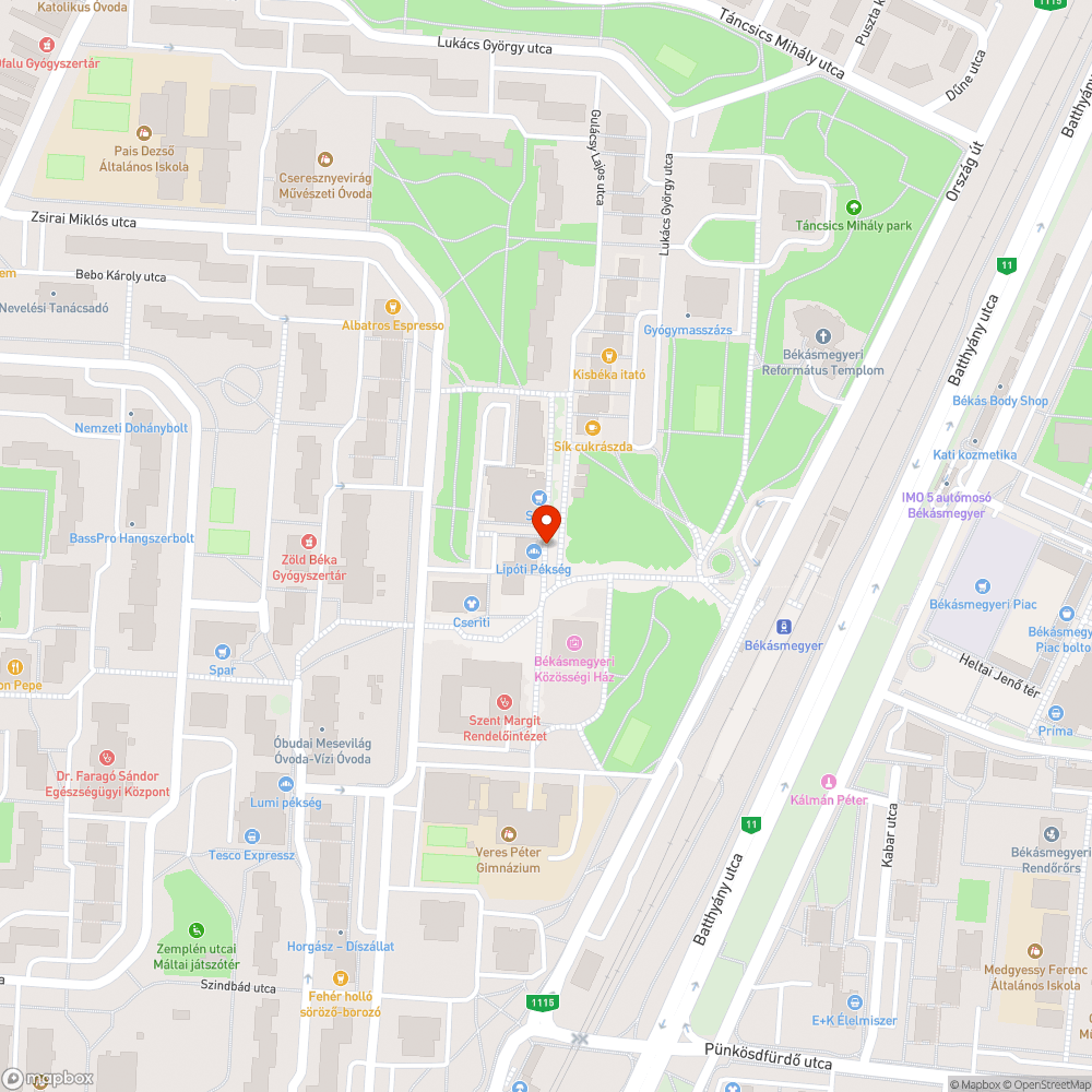 Csobánka téren, Spar előtti köves rész bejelentés helye