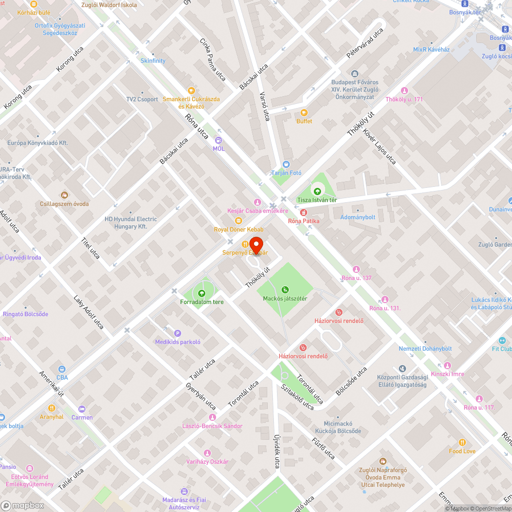 Kiszáradt fa bejelentés helye