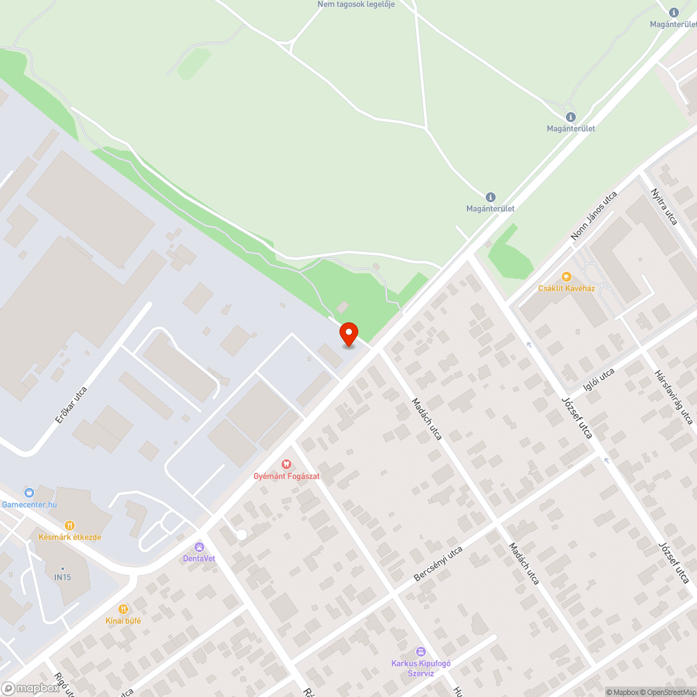 Ablakok bejelentés helye