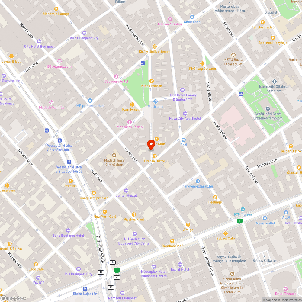 Beszakadt járda bejelentés helye