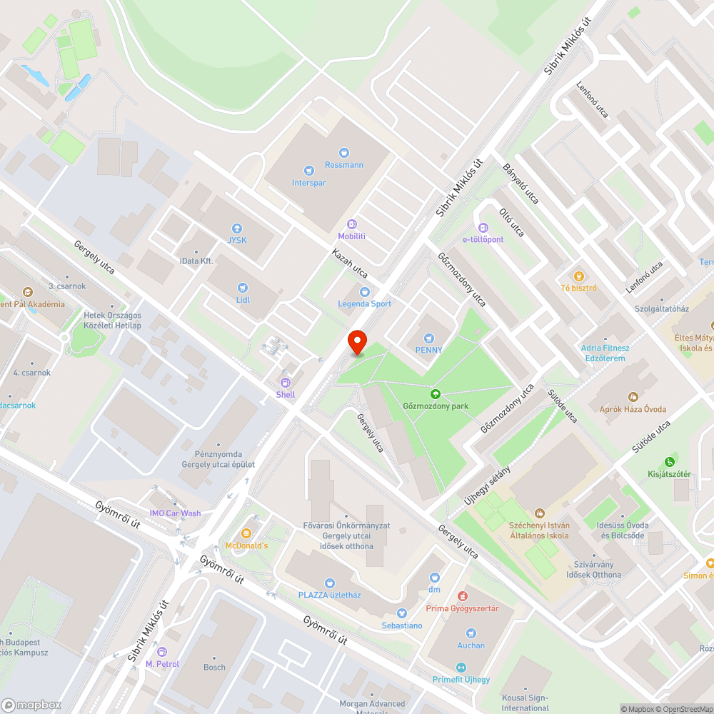 Kiszáradt fa  - Gergely u. 114. mellett bejelentés helye