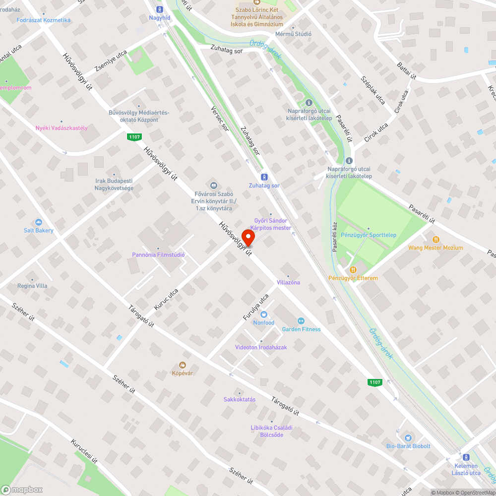 Keskeny utca-Hűvösvölgyi út sarkán szemétkupac bejelentés helye