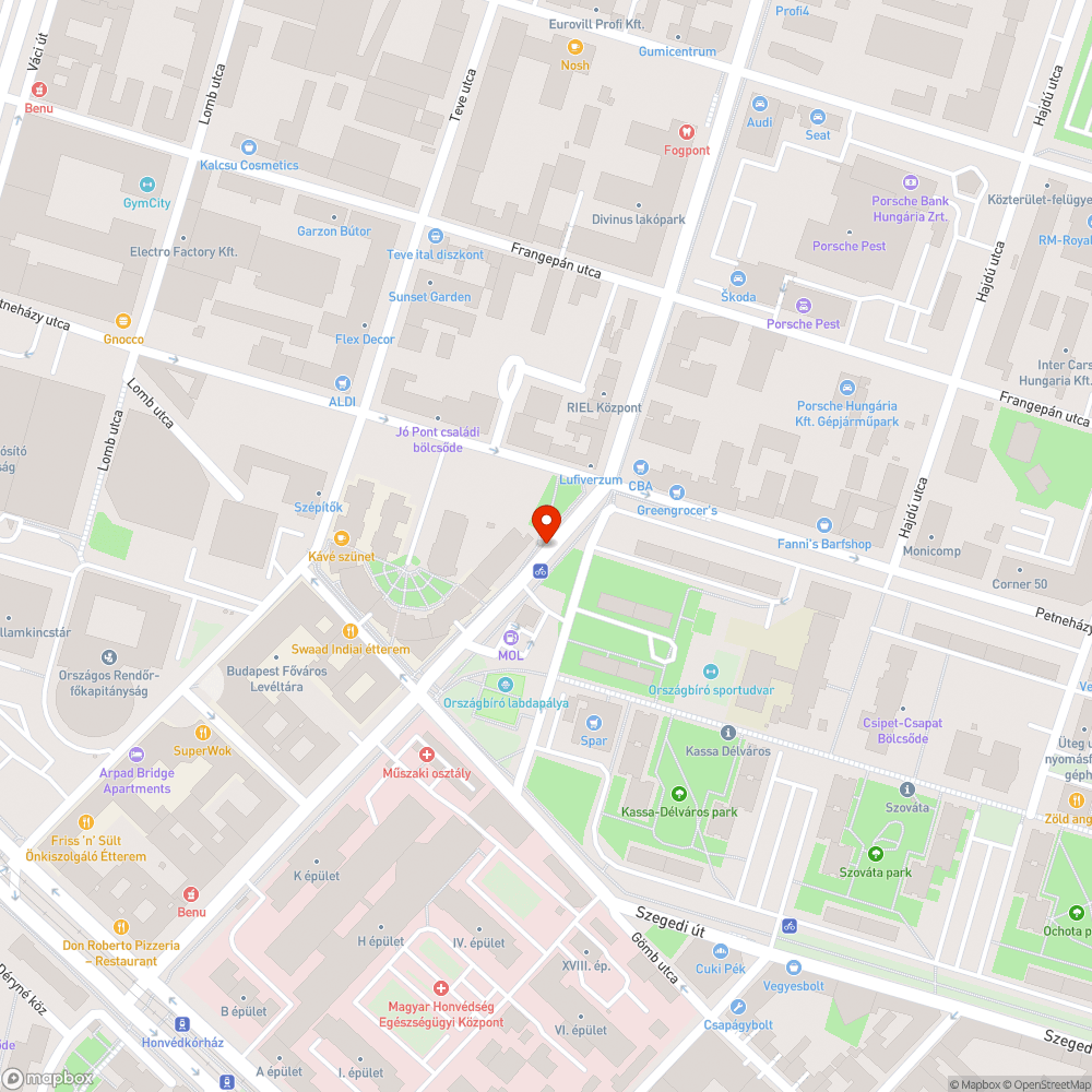 Forgalmi táblát kitakaró BUBI bejelentés helye