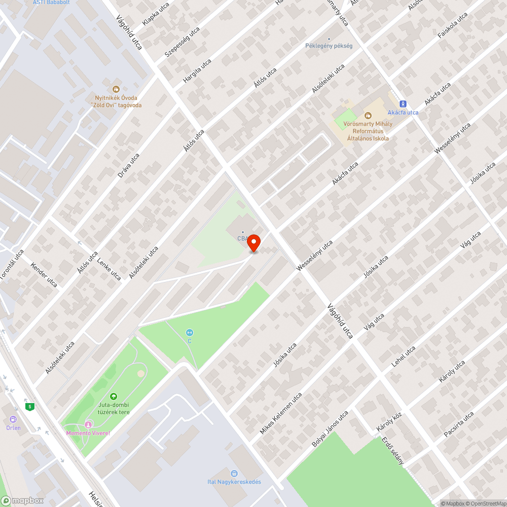 Befejezetlen gyalogút bejelentés helye