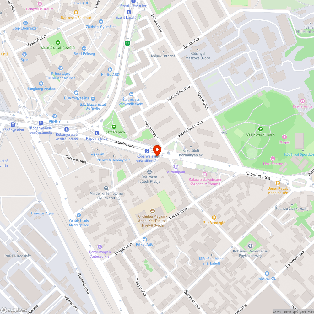 Megdöntött jelzőtábla bejelentés helye