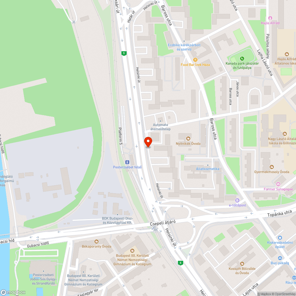 Megrongált kuka bejelentés helye