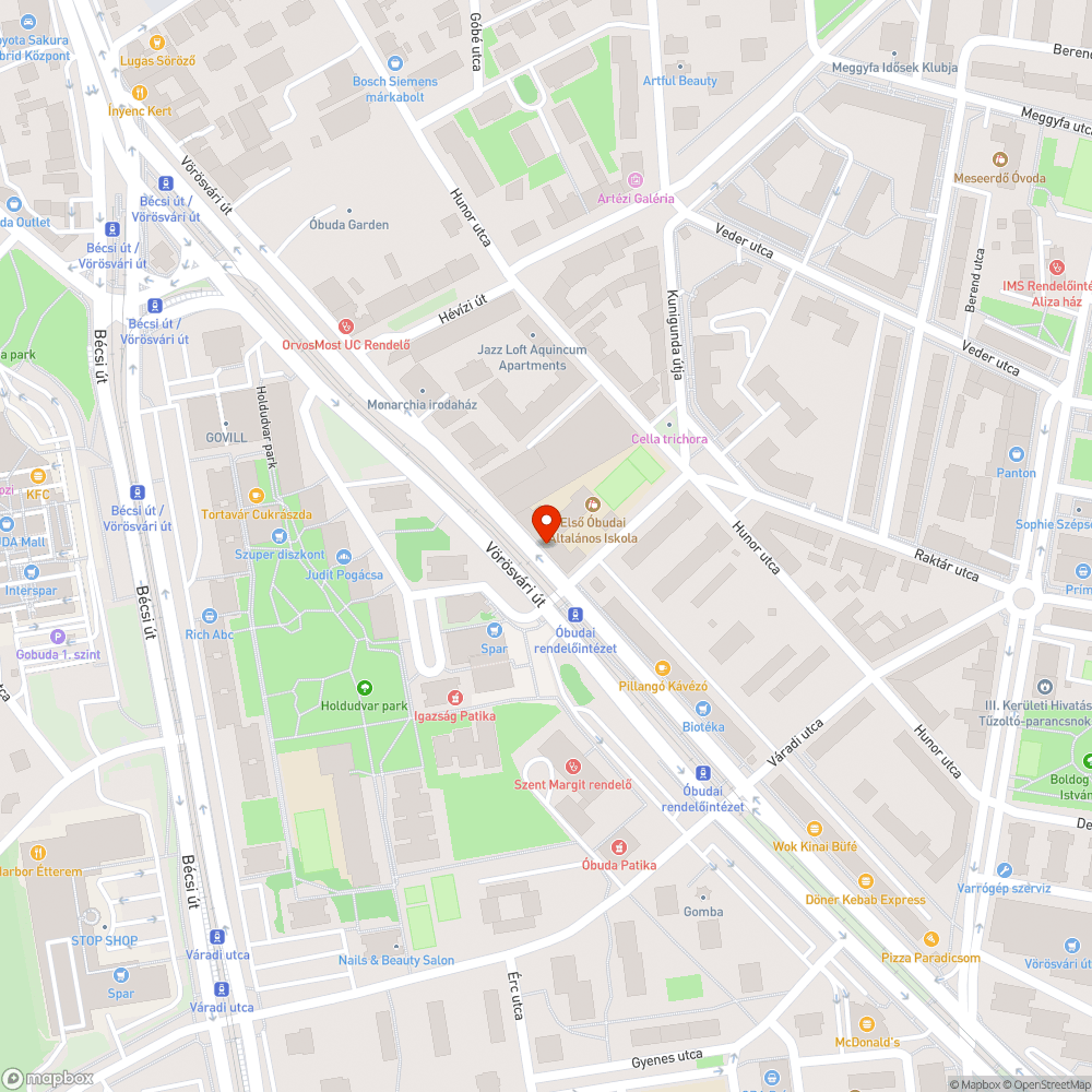 Több nagy kátyú egymás után a Vörösvári úton bejelentés helye