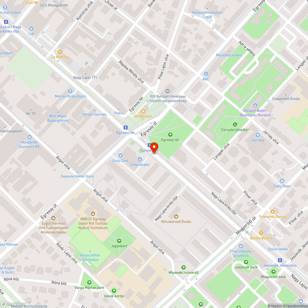 Vadregényes járda bejelentés helye