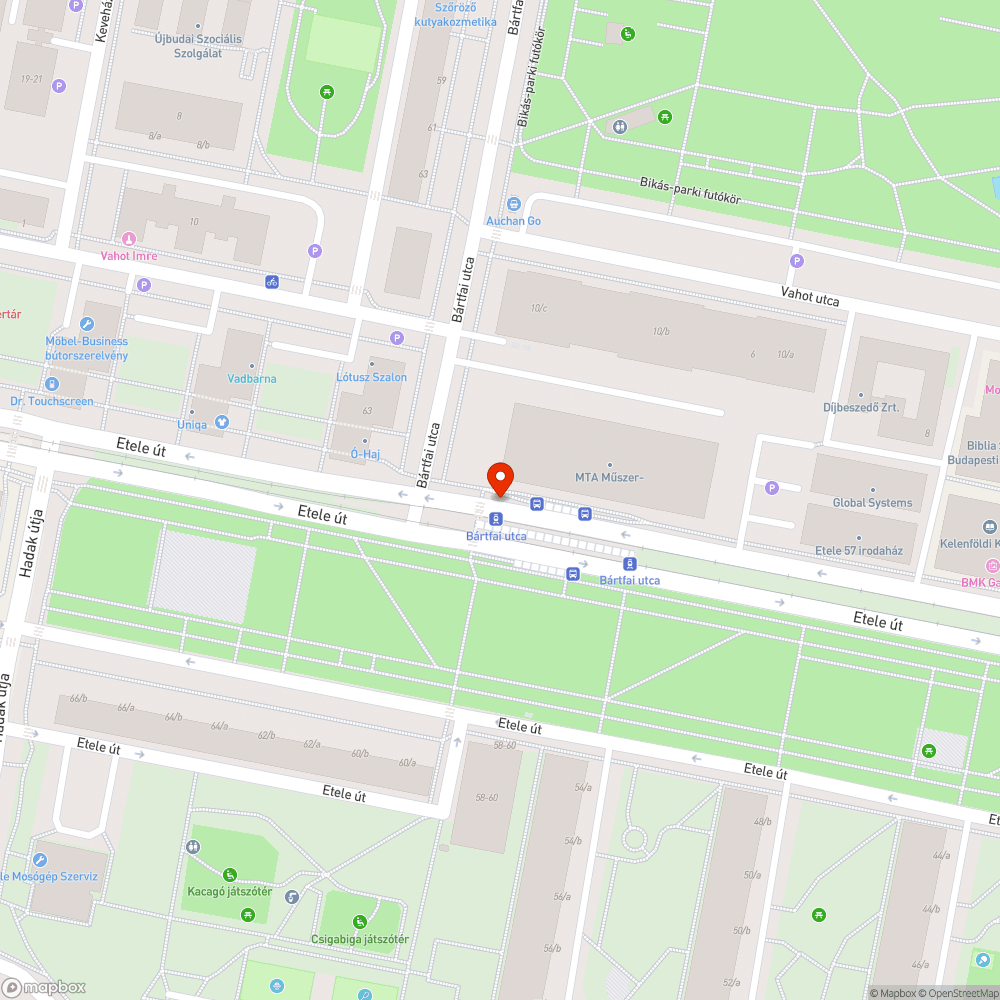 Oszlop a járda közepén bejelentés helye