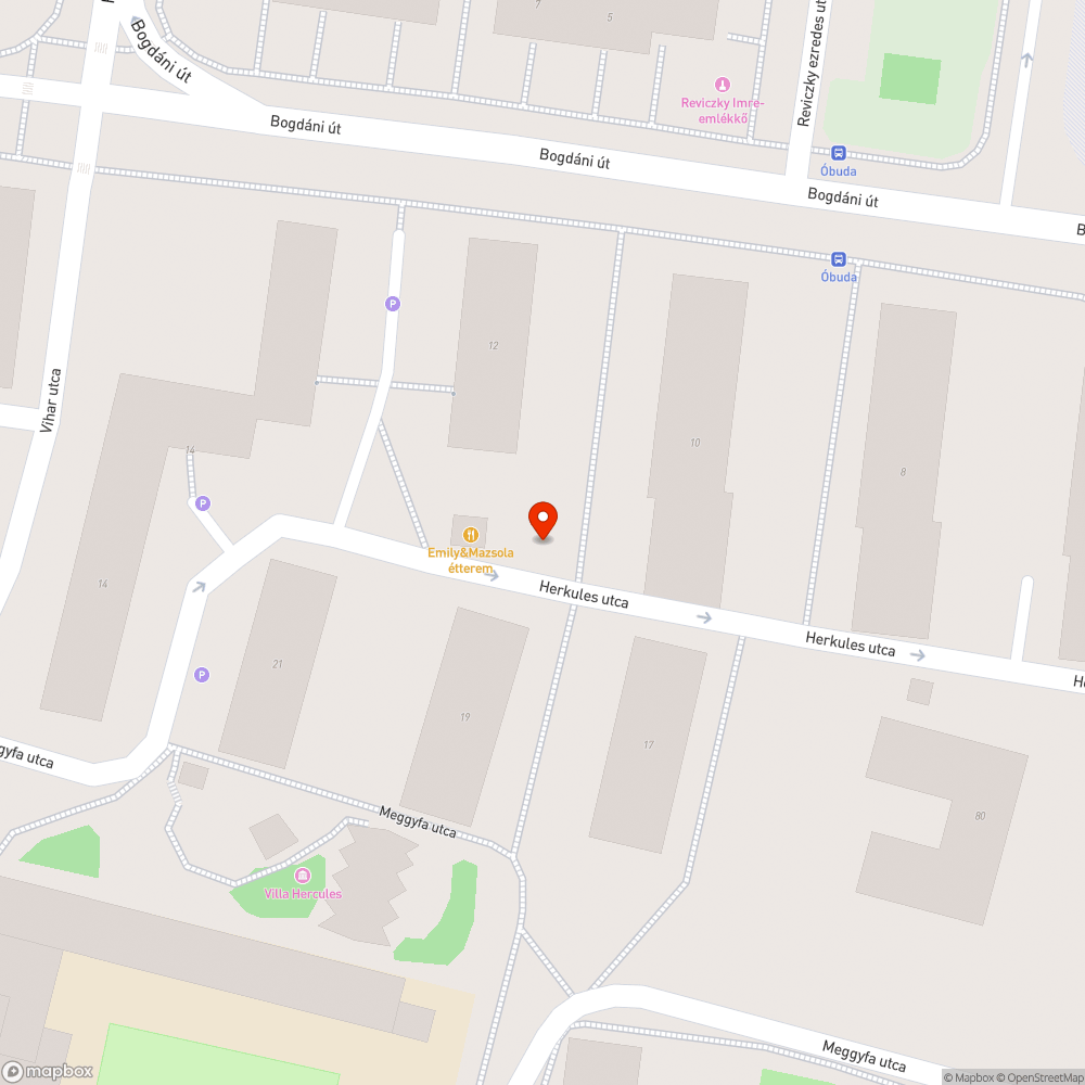 Herkules utca, rendszeres szabálytalan parkolás bejelentés helye