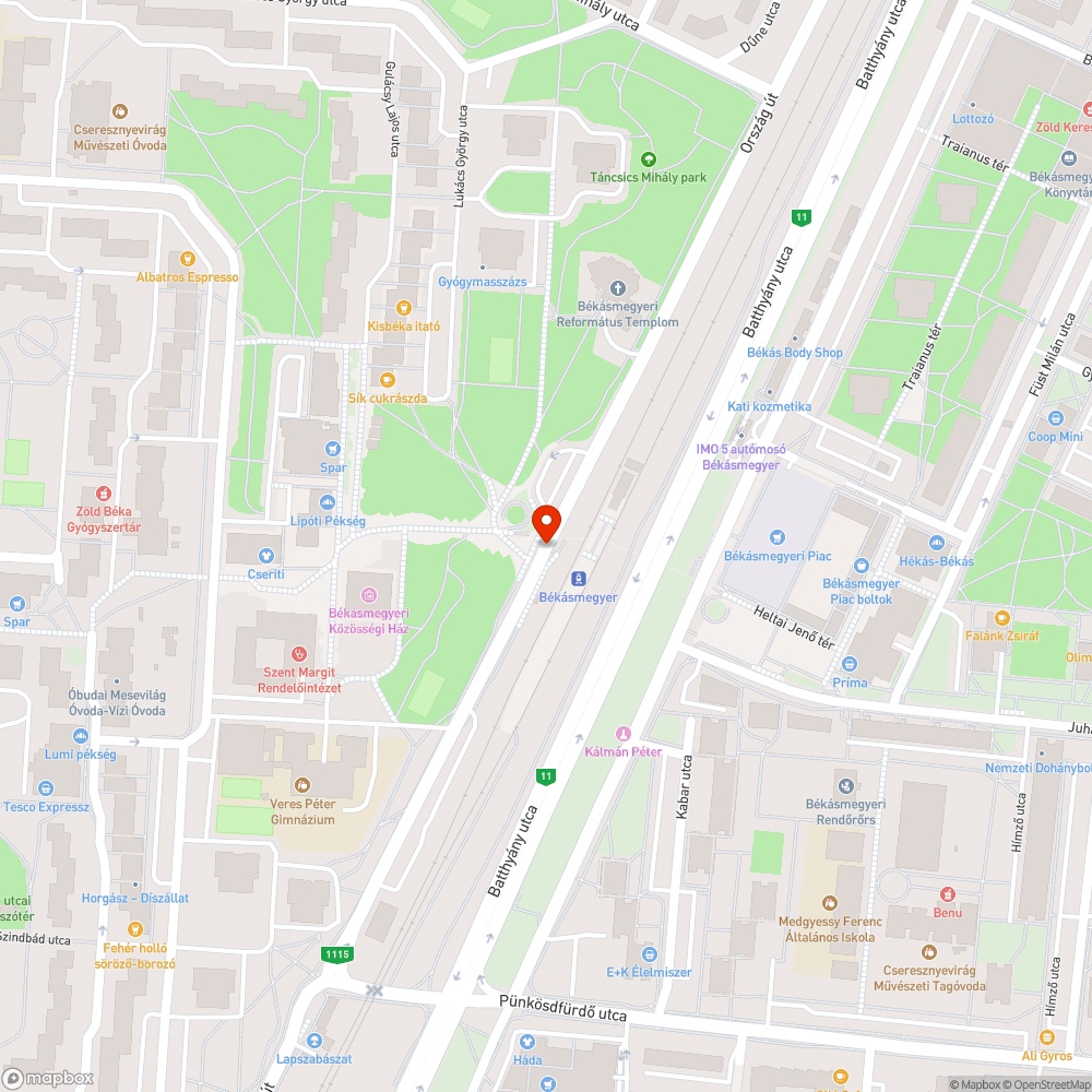 Zebra bejelentés helye