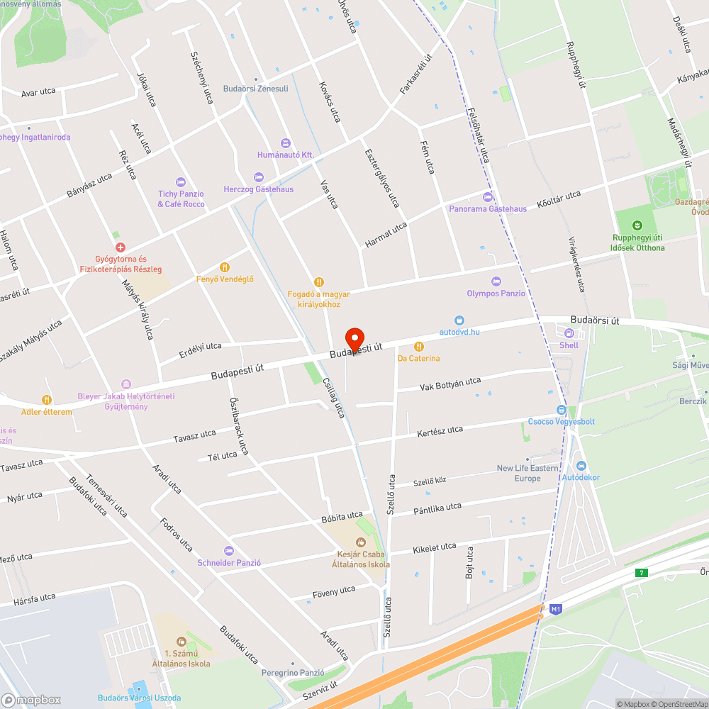 Elhagyott autó bejelentés helye