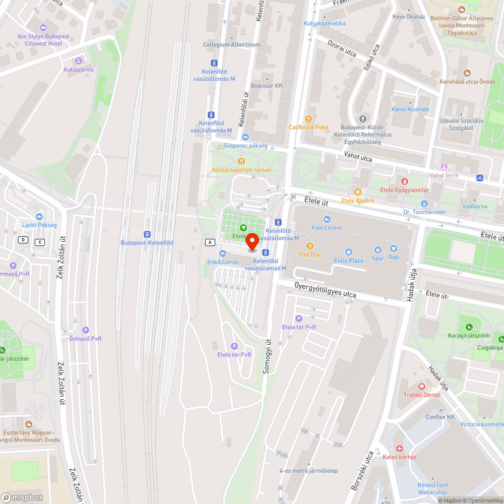 Hiányzó fák bejelentés helye