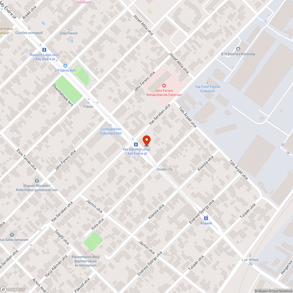 Megrongált telefonfülke bejelentés helye